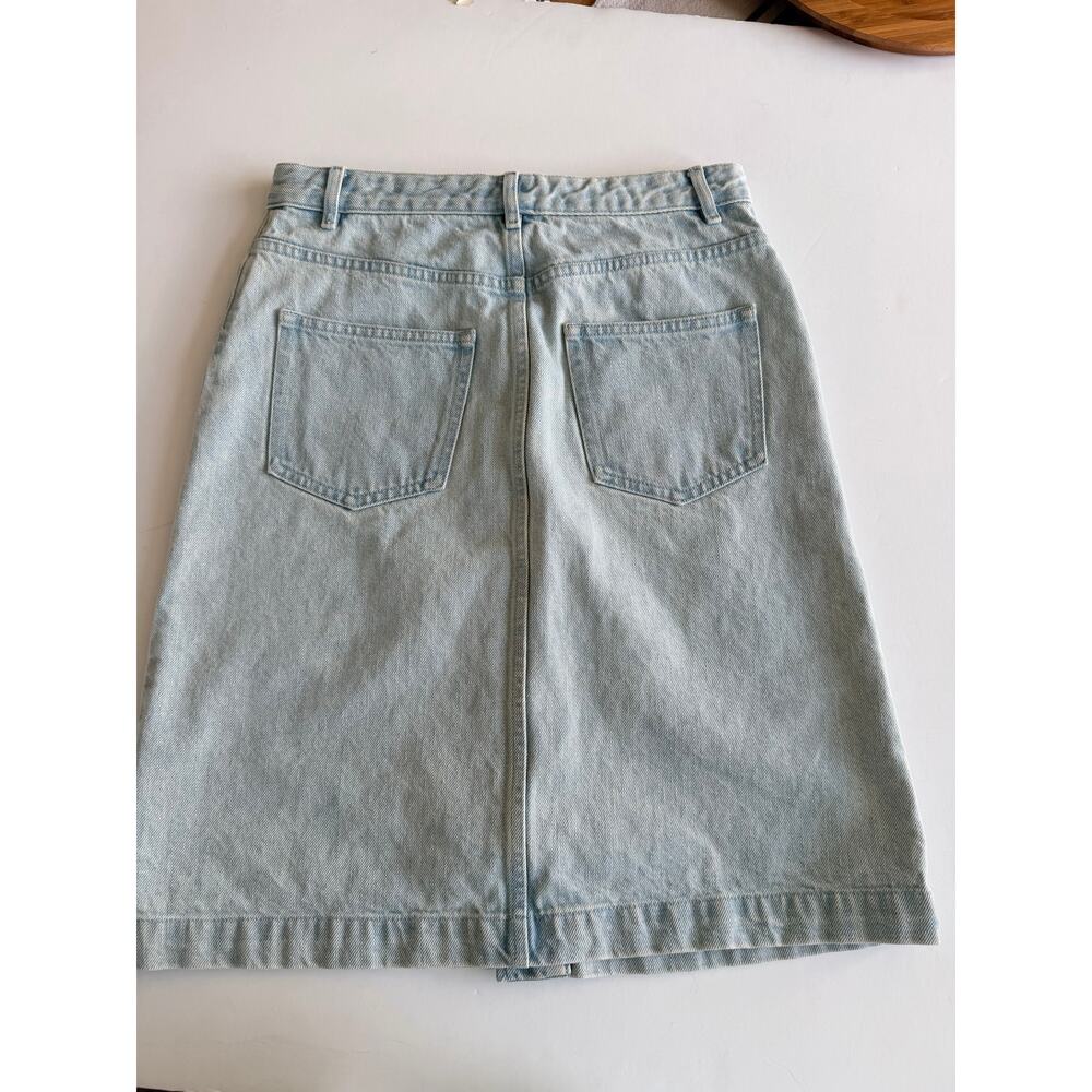 A.P.C. Paris Denim Button-Front Skirt - Picture 9 of 14